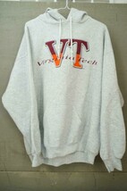 XL Virginia Tech VT Logo TNT Trau &amp; Loevner Gray Jersey Sweatshirt Hoodi... - $460.77 MXN