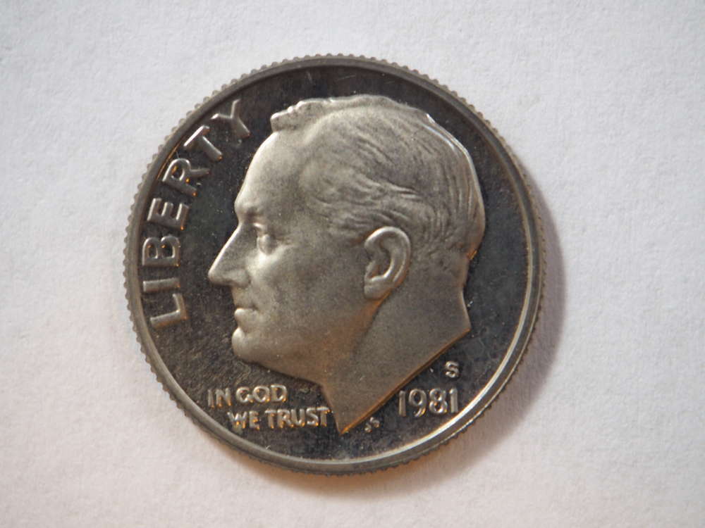 1981 S Roosevelt Dime Clad Proof - SKU 34-0530-USDM-PR - $3.97