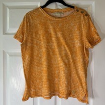MICHAEL KORS AUTHENTIC! LOVE PEACE MK T-SHIRT WITH BUTTON SHOULDER WOMEN... - $19.80