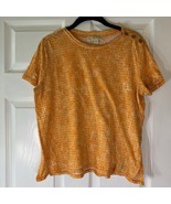 MICHAEL KORS AUTHENTIC! LOVE PEACE MK T-SHIRT WITH BUTTON SHOULDER WOMEN... - $26.89 CAD