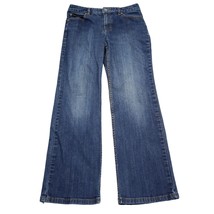 Liz Claiborne Pants Womens 6 Blue Bootcut Petite Mid Rise Button Zip Denim Jeans - £23.28 GBP