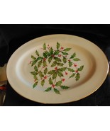 Lenox Christmas  "Holiday" Pre (Dimension)  24K Gold Trim S-31  16" Oval Platter - $88.11