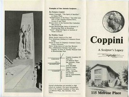 Coppini A Sculpto&#39;s Legacy Brochure Academy of Fine Arts San Antonio Texas  - £14.16 GBP
