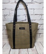 Longaberger Homestead Women&#39;s Small Tote/Purse Bag Blk/Tan Check - $16.56 CAD