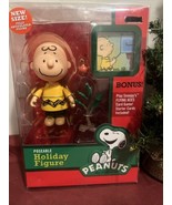 Peanuts Charlie Brown Poseable Holiday Figure With Snoopys Flying Aces C... - £108.44 GBP