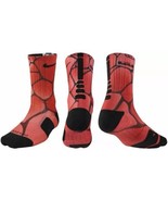 Vtg Rare 2014 NIKE ELITE DIGITAL INK LEBRON CREW Heart of a Lion SOCKS M... - $48.00 CAD