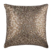 Sparkly Sequins 16&quot;x16&quot; Linen Gold Accent Pillows, City Of Gold - £32.49 GBP+