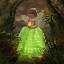 Enchant Your Little Princess with a Disney Girls Tinker Bell Fancy Costume  - £44.65 GBP