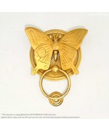 6.37" Solid Brass Butterfly Door Knocker - Vintage Bright Gold Finish - $40.00