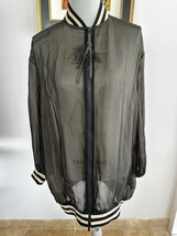 Brunello Cucinelli Black Silk Bomber Feather Monilli Zip Jacket Size M Nwt $3799 - £598.71 GBP