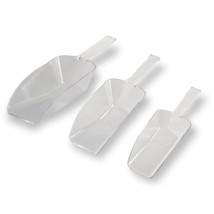 3 Piece Nesting Clear Plastic Kitchen Scoop Set - Perfect For Cereal, Oatmeal, C - £12.78 GBP