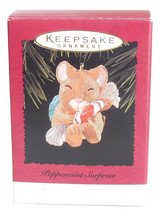 Hallmark Christmas Ornament Peppermint Surprise Mouse Holding Candy QX6234 - $7.95
