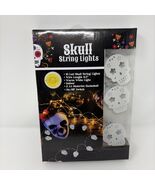 Skull String Lights 10 Led 11.5 Wire Length 2 AA Batteries Included TESTED - $15.42 CAD