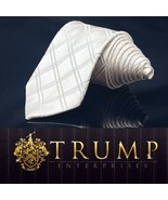 DONALD J. TRUMP MEN&#39;S TIE White &amp; CHECKS WIDTH: 3.5 LENGTH: 59” - $141.96 CAD