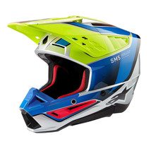 New Alpinestars SM5 Flo Yellow Enamel Blue Silver Helmet MX Motocross AT... - £234.51 GBP