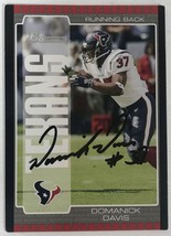 Domanick Davis Signed Autographed 2005 Bowman Football Card - Houston Te... - $5.59