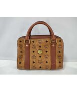 MCM Boston Bag Vintage Cognac Visetos Leather - $159.99