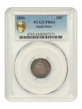 1856 10c PCGS Proof 64 (Small Date) - £5,356.47 GBP