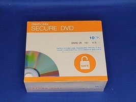 Memorex Secure DVD Recordable Media DVD-R 16x 4.60GB 10 Pack Slim Jewel Case - £10.46 GBP