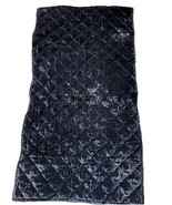 Pottery Barn Velvet Quilted KING Sham (1) Navy Blue - $32.50
