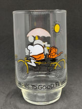 1977 Ziggy 7up Drinking Glass Here&#39;s To Good Friends Bike Tom Wilson Col... - $7.91