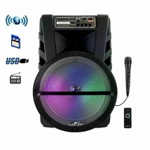 beFree 15&quot; Portable Bluetooth Rechargeable PA DJ Party Speaker w Mic Remote USB - £114.02 GBP