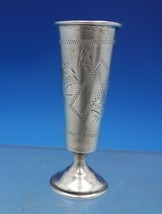 Russian Silver Cordial Cup Engraved Marked #84 1 1/8&quot; x 3&quot; 0.8 ozt (#6710) - £147.52 GBP