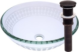 Oil-Rubbed Bronze Novatto Imponeren Glass Vessel Bathroom Sink Set. - £288.26 GBP