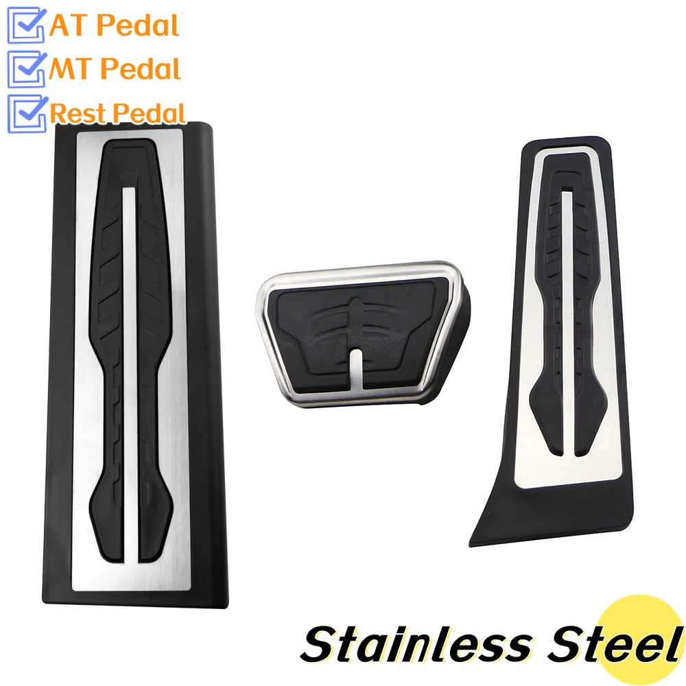 Steel car pedal cover for bmw x3 g01 2018 2022 x4 g02 2019 2021 foot rest thumb200