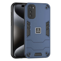 For Motorola Moto E32 2 in 1 Shockproof Phone Case(Blue) - £2.00 GBP