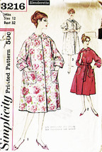 Misses&#39; BATHROBE Vtg 1960&#39;s Simplicity Pattern 3216 Size 12 - £9.59 GBP