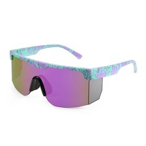 Vision 80S 90S Retro Semi Rimless Sunglasses Neon Visor Shades Rainbow Sunlasses - £34.08 GBP