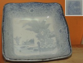 Blue White Bowl 6.5+&quot; thick overglaze ducks pond Chinese / Japanese Anti... - $89.99