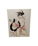 Feline Cat Male Artist Furry Character Drawing Terrie Smith Art 2001 Lit... - €55,65 EUR
