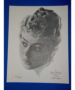 Ingrid Bergman Academy Award Oscar Portrait Print Vintage 1962 Volpe Gas... - $227.89 MXN