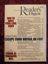 Readers Digest February 1985 Robert H. Schuller Cigarette Smoking Scoop Jackson - £6.45 GBP