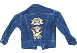 Lee VTG 70s 80s Kids  SZ 5 ean Jacket Sz 5 Harley Davidson Patches Eagle... - €72,04 EUR