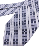 Express Silk Tie Silver Gray White Windowpane Plaid Check Grid Pattern P... - $37.25