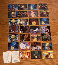 Lot 29 Beauty  &amp; The Beast Trading Cards Pro Set Disney 1992 nostalgia v... - £7.75 GBP