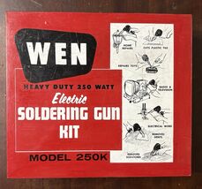 Vintage WEN 250K Soldering Gun Kit 250W with Original Case Tips Papers T... - $43.88