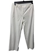 Talbots Petite Ivory White Stretch Cotton Pants Modern Flat Front Size 12 - €17,33 EUR