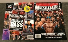 W Collectors Edition Wrestle Mania Yearbook &amp; Backstage pass 2015 magazines - £11.21 GBP
