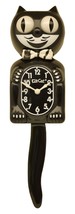 Large Zebra Stripe Bow &amp; Black Tail Black  Kit-Cat Klock 15.5″ high Wall... - $85.95