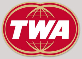 4&quot; Twa Trans World Airways Sticker Decal Usa Made - £20.15 GBP