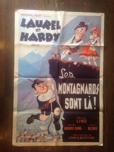 *SWISS MISS (1938) Laurel and Hardy Original Release Stone Lithograph Po... - $299.00