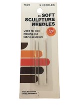 Boye #3 Soft Sculpture Needles Package of 3 Dollmaking 7509 - $2.99