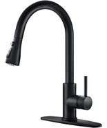 Black Kitchen Faucets with Pull down Sprayer Kitchen Sink Faucet with Pu... - €45,76 EUR
