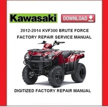 Kawasaki KVF300 Brute Force 2012-2014 Factory Service Repair Manual - £15.71 GBP