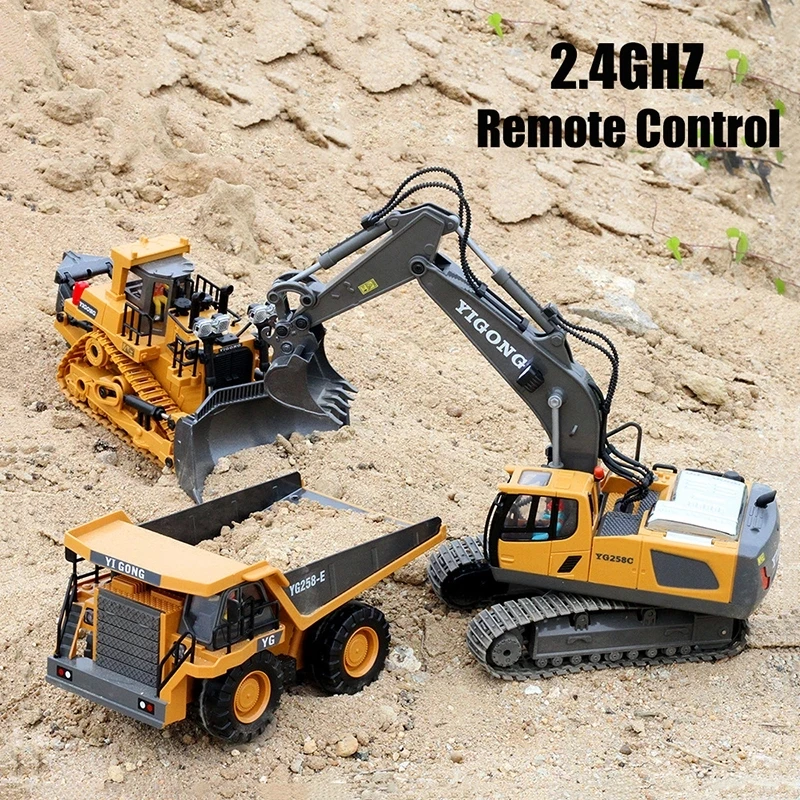 RC Car Children Toys Remote Control Excavator Toys For Boys Radio Control  Dump - £9.57 GBP+