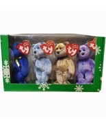 The JINGLE BEANIES Collection Boxed Set of 4 Official Club Ty Bears Club... - £14.11 GBP